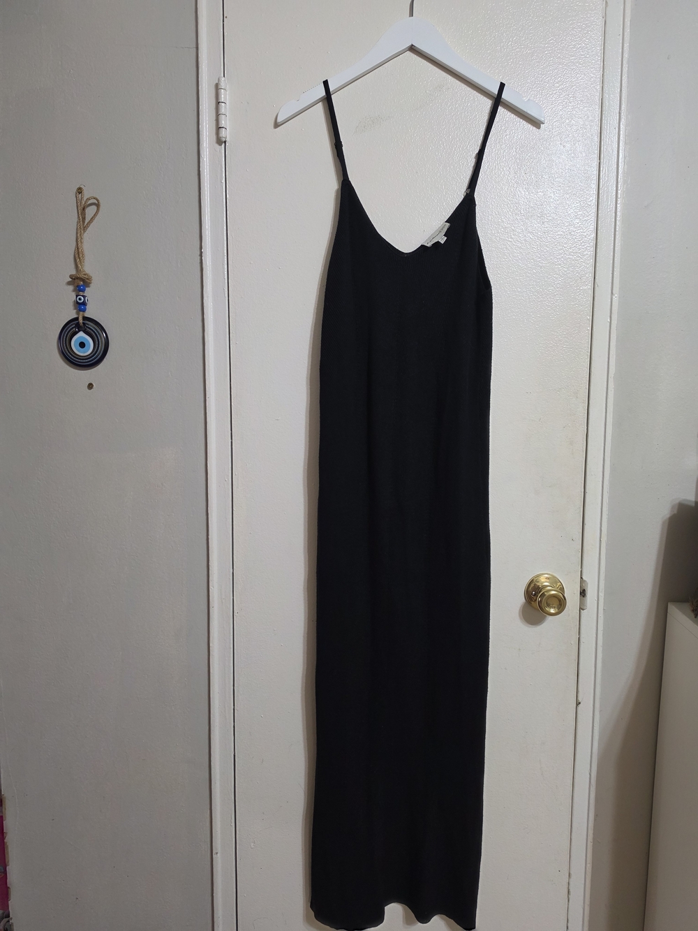 Freshman 1996 Black Knit  Slip Maxi Dress - Classic Elegant Style